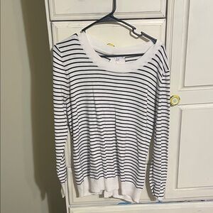 Classic Black and White Striped Women's Top